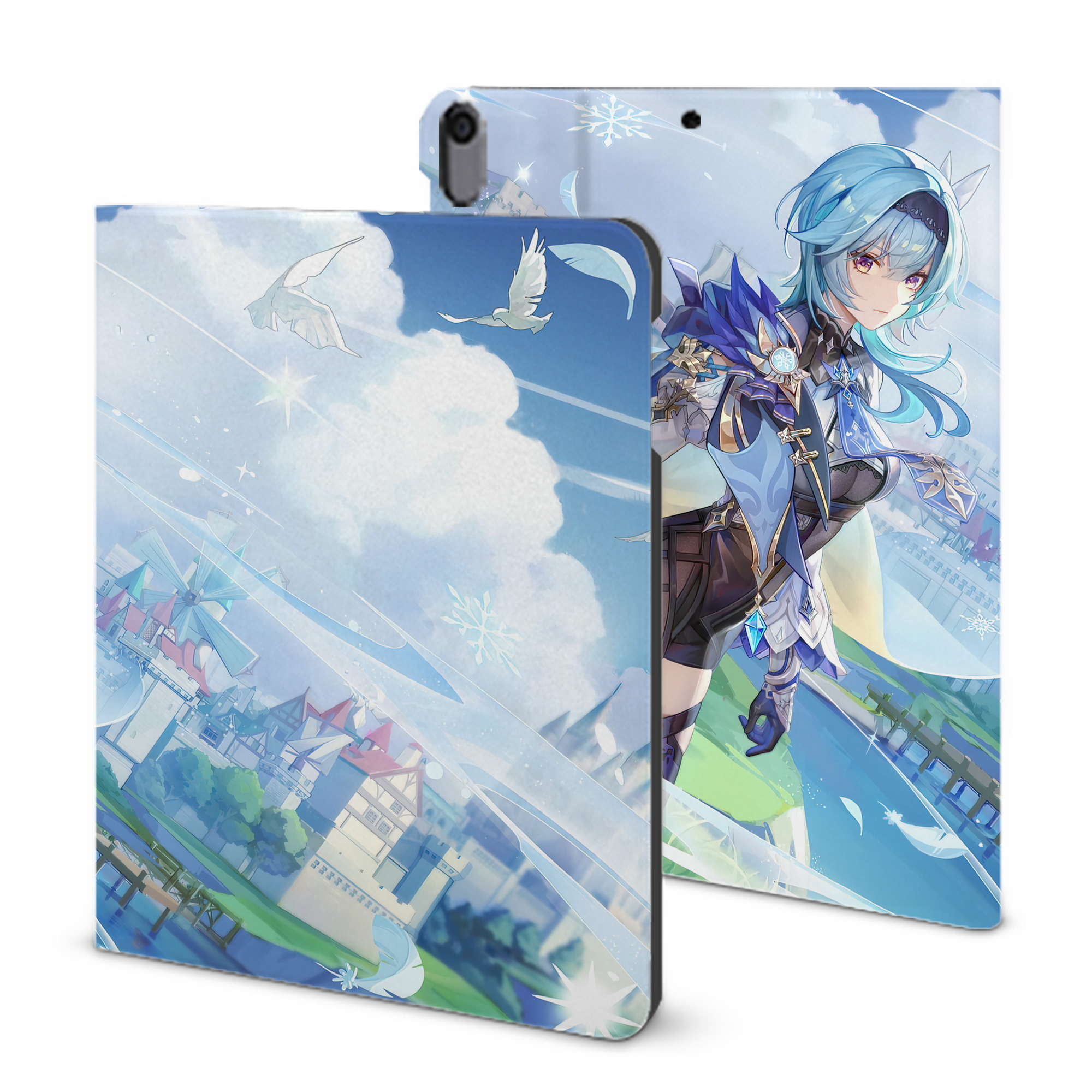 げんし神 genshin IPad ケース ブック型 PUレザー TPU 耐衝撃 軽量 薄型 ペン収納なし 全面保護 IPad 各モデル対応